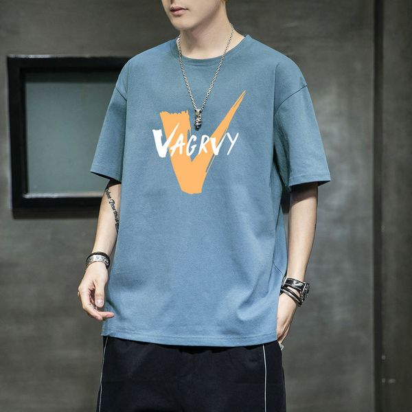 

men's t shirts 2021 short t-shirt fashion summer half sleeve loose fitting cloth, White;black