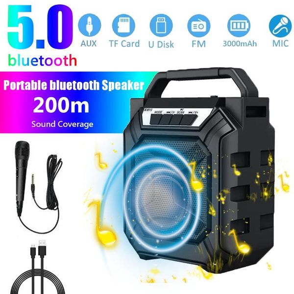 

portable speakers outdoor subwoofer column bluetooth speaker wireless powerful sports radio fm mp3 player