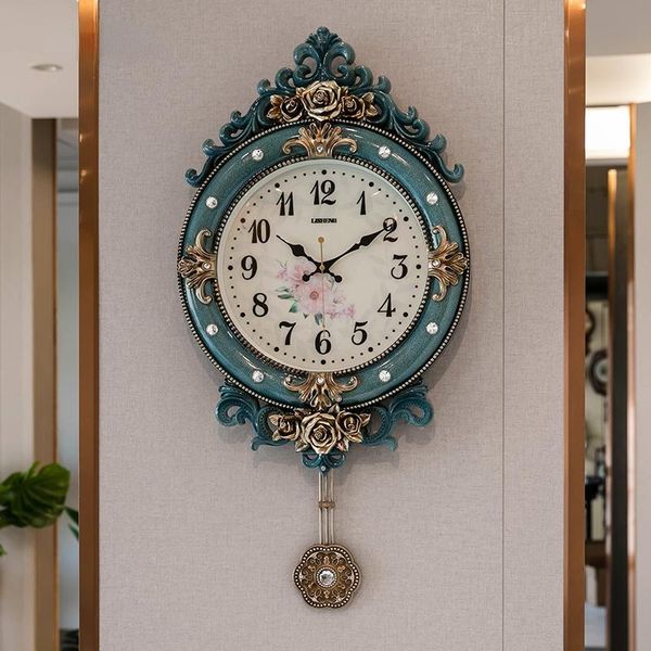 

wall clocks luxury european design clock nordic large fashion silent royal style horloge murale room decoration bd50wc