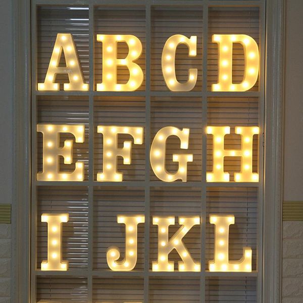 

novelty items led letter light wedding decoration alphabet lamps party romantic up white plastic letters standing a-z
