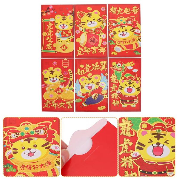 

gift wrap 60pcs chinese year tiger design red envelopes money pockets #h20