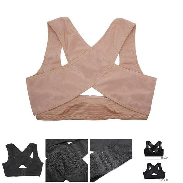 

gym clothing women chest support belt band brace bust gather back shoulder strap vest mck99, White;black
