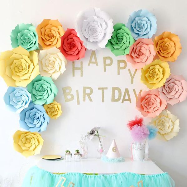 

colors diy paper flower wall decoration set party supplies backdrop for wedding custom birthday kids toy decorative flowers & wreaths