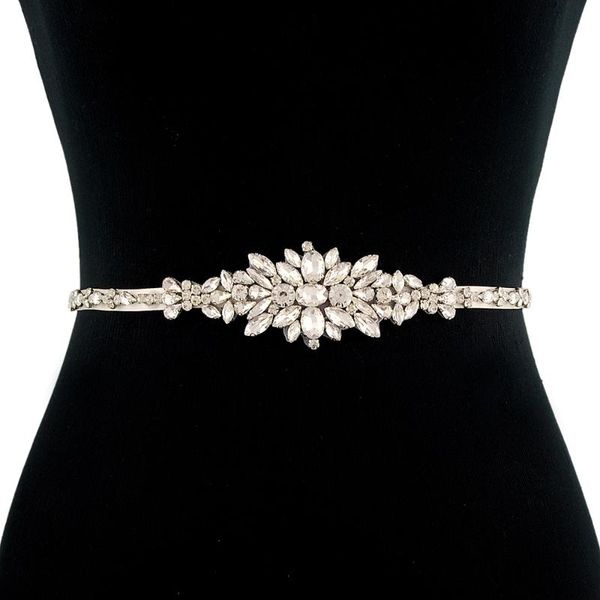 

wedding sashes trixy s352 sparking silver rhinestones bridal belt crystal sash bridesmaids dresses accessories, White