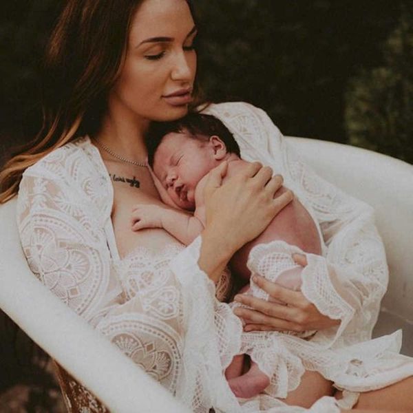 

crochet lace maternity pgraphy gown pregnant woman lace dress for p shoot pregnancy kimono pgraphy gown y0924, White