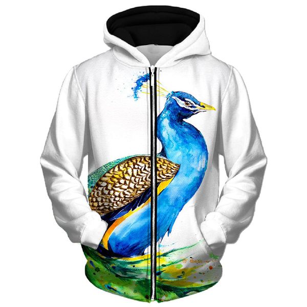 

surf pattern men s zip-up hoodie visual impact party punk goth round neck sweater hoodie, Black