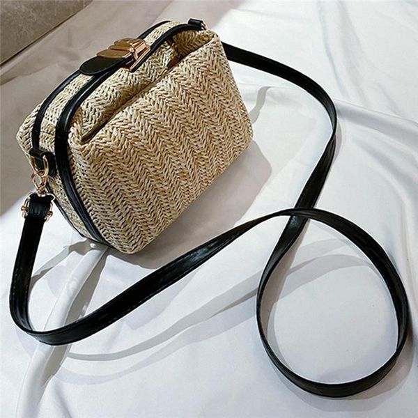 

evening bags women sholder bag caual straw woven zipper crossbody fashion female summer beach travel handbag 2021