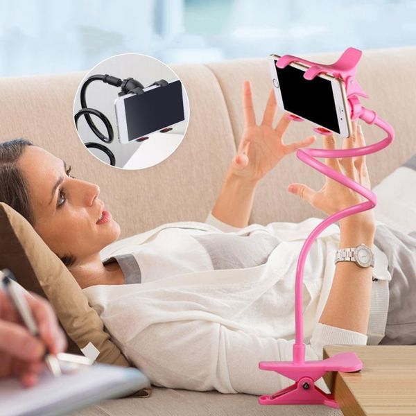 

cell phone mounts & holders universal lazy mobile holder flexible arm clip deskbracket desk for smartphone stand