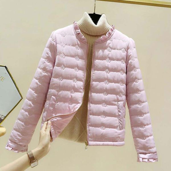 

2021 autumn winter jacket women slim fit bubble coat women long sleeve warm bubble jacket ladies xxl, Tan;black