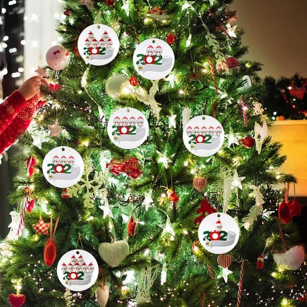 

party masks 2pcs ceramics diy christmas tree hanging ornaments pendant santa claus year decoration decorative toys for home