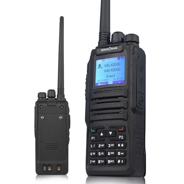 

walkie talkie socotran digital dm-1701 dmr two-way radio tier 2 dual time slot band ham amateur