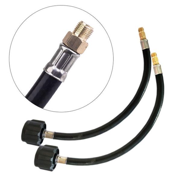 

parts 2pcs 12 inch size rv trailer low pressure gas pipe connector hose cylinder (black)