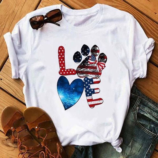 

maycaur colorful men dog paw funny love printed ladies graphic mens tees female harajuku short sleeves t shirt, White;black
