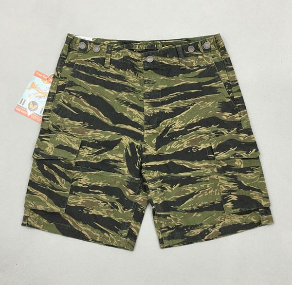

short bob dong men's hbt camo summer military stripes shorts camouflage tiger stripepattern plus size straight short, White;black