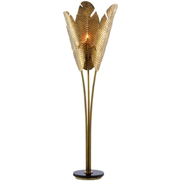 

american retro vertical banana leaf floor lamp living room study bedroom bedside model decorative lamps