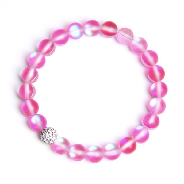 

diamond ball frosted moonlight stone bracelet for women, Black