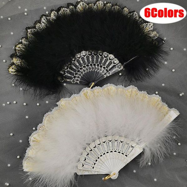

other home decor lolita feather folding fan fairy dark gothic court dance wedding party