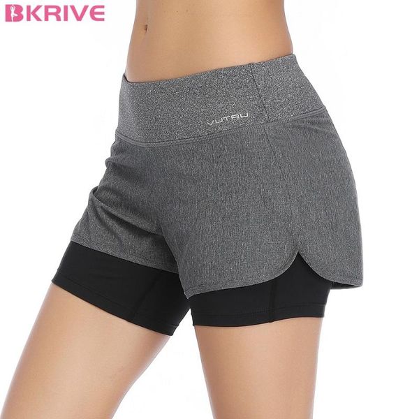 

yoga shorts women fitness double layered spandex elastic running workout leggings for ladies gym sport short pants 2021 outfit