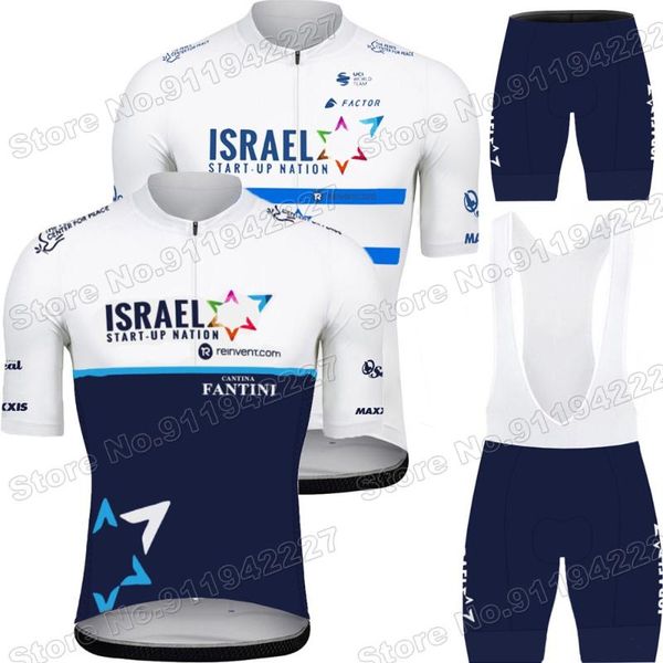 

racing sets 2021 israel start up nation cycling jersey set men clothing road bike shirts suit bicycle bib shorts mtb maillot culotte, Black;blue