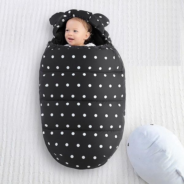 

baby stroller accessories winter thick wave point sleeping bag warm footmuff sack double zipper baby pushchair sleepsack