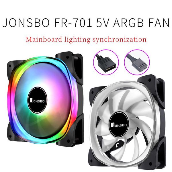 

fans & coolings fr-701 argb pc case fan 120mm 9-blade addressable rgb led pwm deskcomputer usb cooling