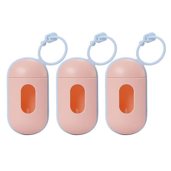 

3pcs pet dog waste bag dispenser holder pouch with 45pcs bags travel & outdoors