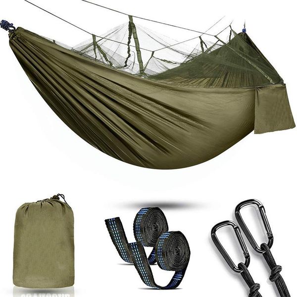 

camp furniture portable camping hammock with mosquito nets parachute swing supplies to prevent insects and falling objects