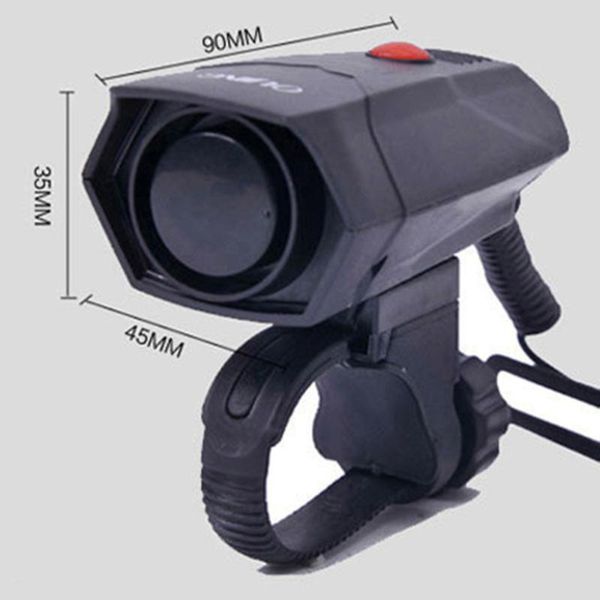 

bike horns electronic with 2 led light 6 sounds cycling handlebar ring bell horn air alarm without batteries