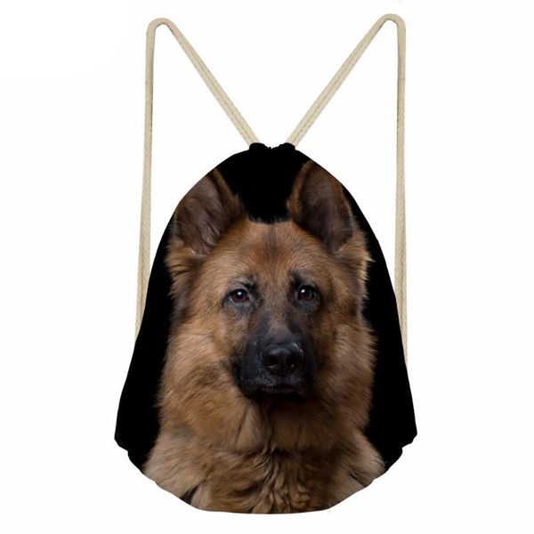 

backpack whereisart german shepherd bag for men multifunciton storage women travel drawstring bags casual softback rucksack