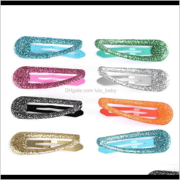 

20pcs glitter hairpins snap children kids baby girls accessories cute metal barrettes 5cm vuvi0 b31ut, Black;brown
