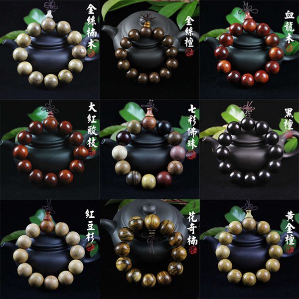 

hand string bracelet black sandalwood, red sandalwood and rosewood beads