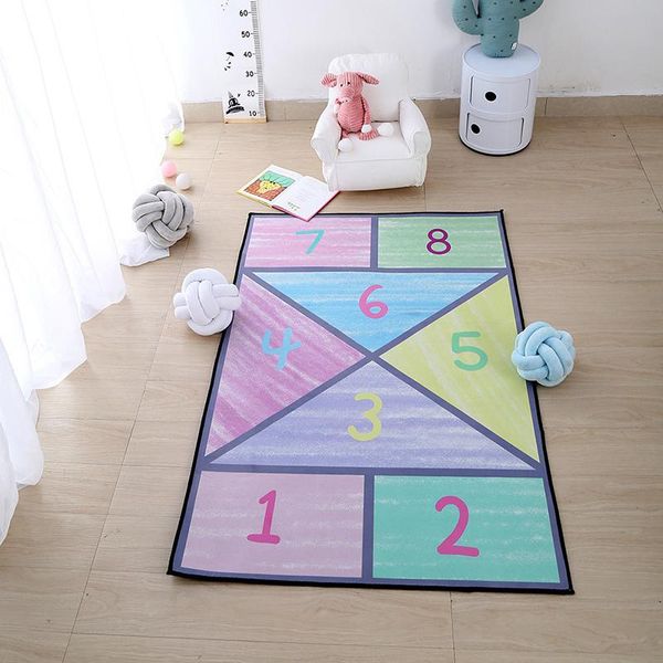 

carpets cartoon colorful number carpet kids room develop intelligence playmat for children washable living bedroom floor non-slip rug