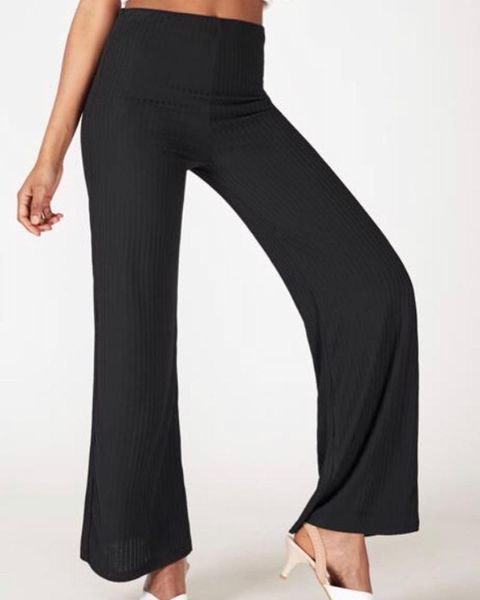 

women's curtain trousers black one piece pants & capris, Black;white