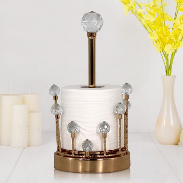 

toilet paper holders european style light luxury desktissue holder creative crystal box dining room vertical metal roll ins