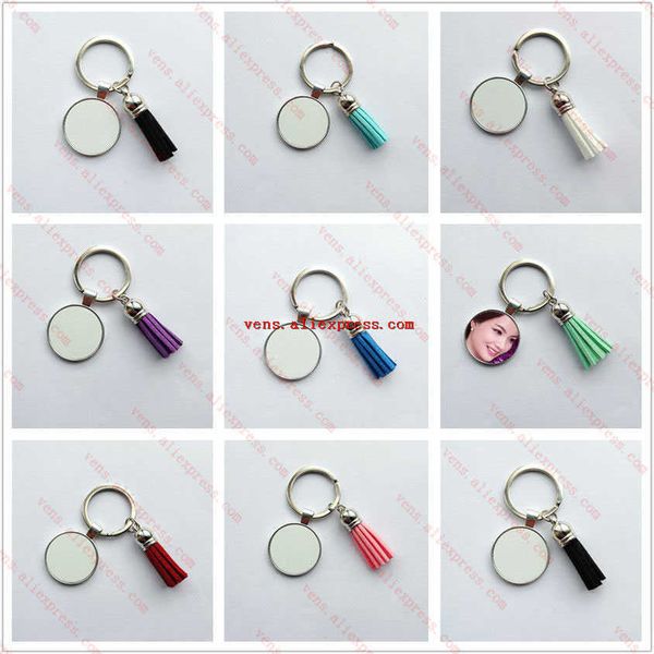 

new arrival sublimation short tassels keychains fashion key ring heart transfer printing consumables 8 colours 20pieces/lot h0915, Silver