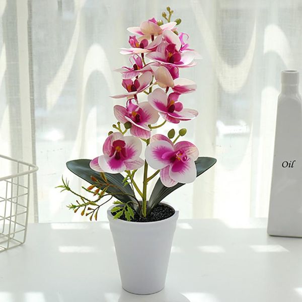 

decorative flowers & wreaths 3d printing artificial phalaenopsis plastic flower pot simulation bonsai wedding living room home dinning table