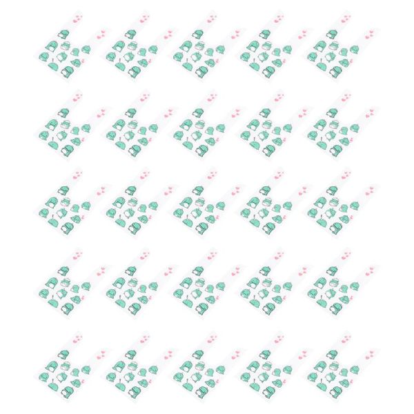 

gift wrap 50pcs candy pouch biscuits packaging bag party storage for (green)