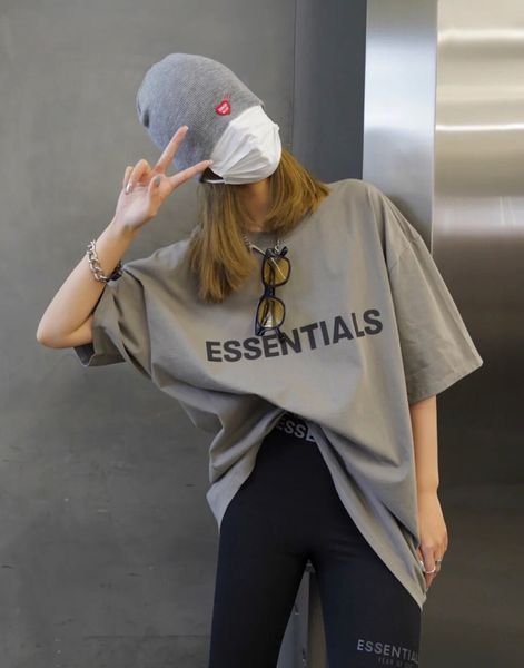 

feel of god fog essentials letter high street short sleeve t-shirt, White;black