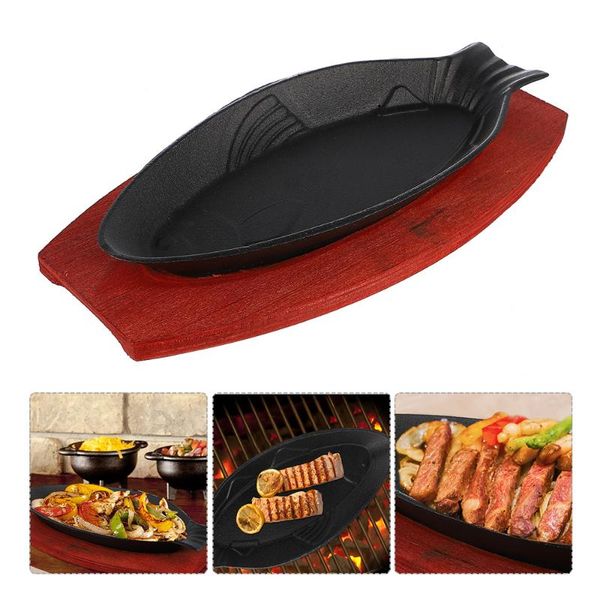 

tools & accessories fish shaped pan steak frying durable fryer portable bbq plate