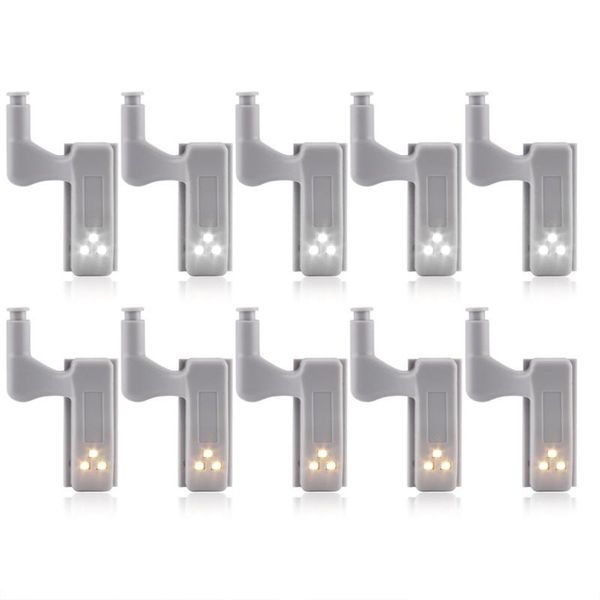 

10pcs universal led under cabinet light cupboard inner hinge lamp closet wardrobe motion sensor home kitchen night