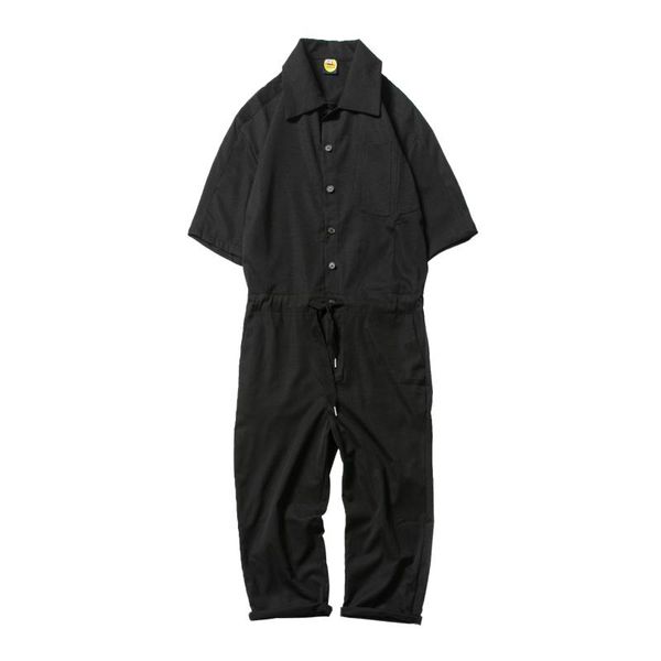 

men's pants retro short sleeve mens jumpers muslim clothes spring summer autumn jumpsuits working, Black