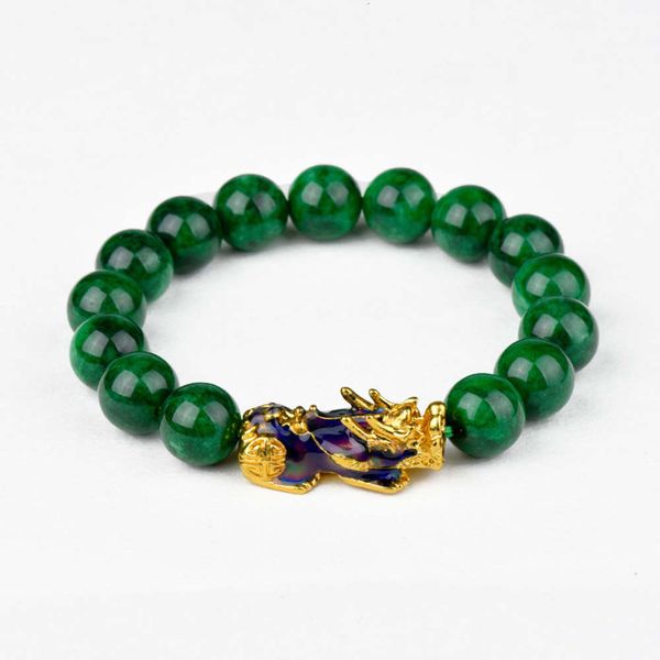 

bracelet natural blue jade, sand gold, color changing, jade bracelet, Golden;silver