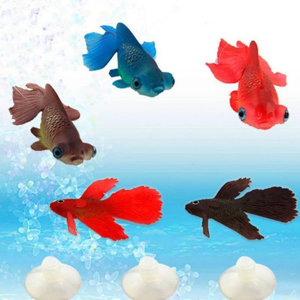 

aquarium silicone fish tank artificial floating fake for decorations ornament sucker luminous