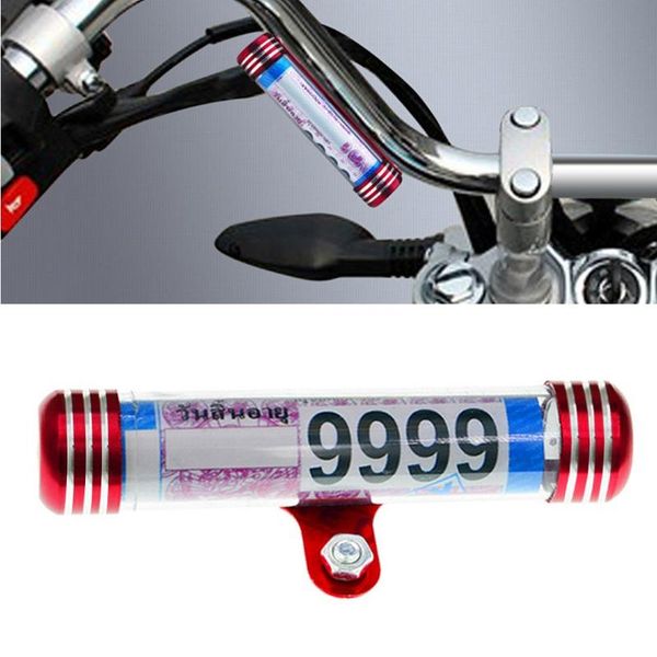 

handlebars waterproof universal motorcycle motorbike tube tax disc registration label stand g8te