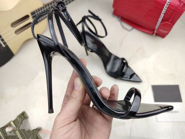 

custom made suede inside luxury designer metal strip black pat kj001ent leather thrill heel pumps women tribute mbv0003