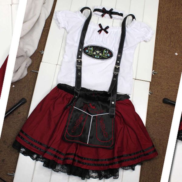 

skirt bavarian beer suit underwear set, Black;white