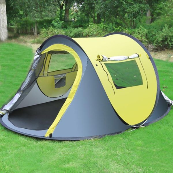 

tents and shelters 3-4 person automatic pops up family outdoor camping tent easy open camp ultralight instant shade portable constructi