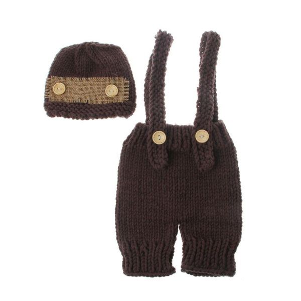 

infant pography outfits born accessories baby hat crochet costume for po shooting retro props caps & hats, Yellow