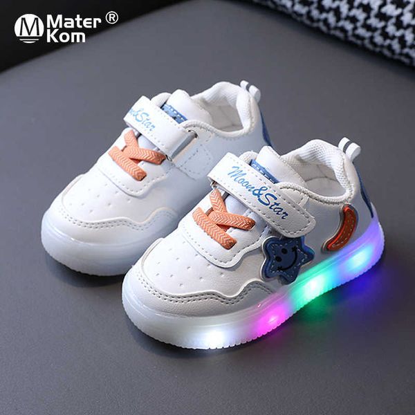 Größe 21-25 Baby-Kleinkind-Schuhe mit LED-Lichtern, niedliche leuchtende Schuhe für Kinder, Jungen und Mädchen, leuchtende Freizeitschuhe, Hintergrundbeleuchtung, Turnschuhe G1025