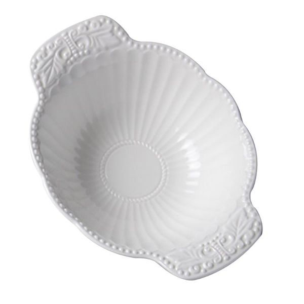 

bowls 1pc multi-purpose bowl salad kitchen creative bone china vegetable fruit (white)